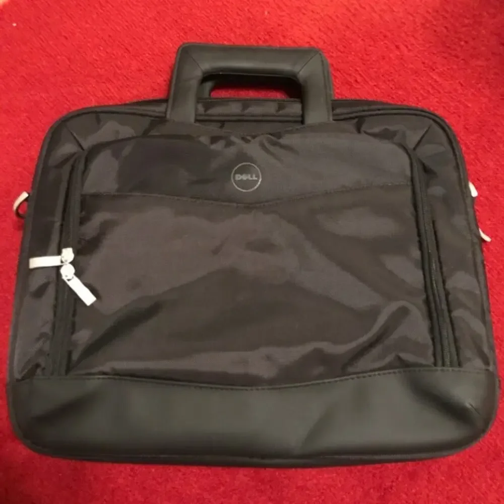 Dell Nylon Laptop Bag Briefcase with compartments and pockets, handle, NO STRAP